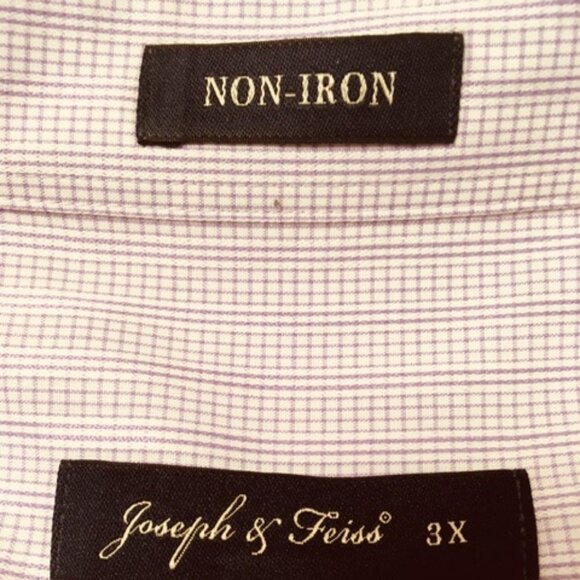 Joseph & Feiss 3X light purple striped long-sleeve button up shirt - Picture 5 of 8